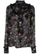 Rochas - Embroidered Blouse - Women - Silk/polyester/viscose - 40, Black, Silk/polyester/viscose