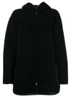 Blancha Oversized Zipped Coat - Black