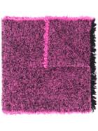 Faliero Sarti Melange Knit Scarf - Pink & Purple