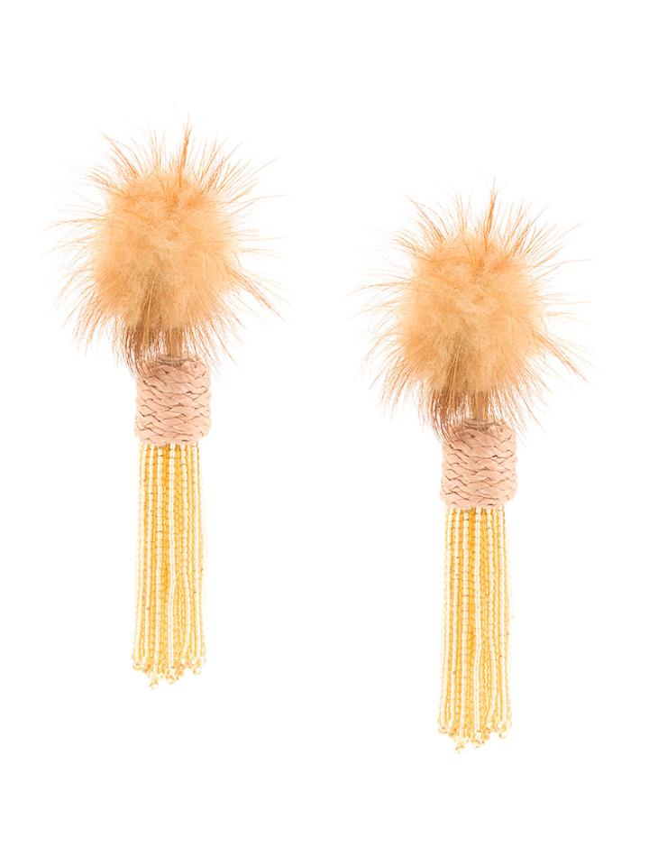 Mignonne Gavigan Drop Earrings - Yellow & Orange