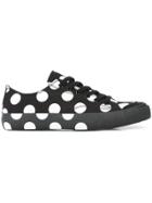 Y's Polka Dot Lace-up Sneakers - Black