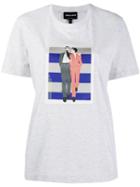 Giorgio Armani Printed Crew Neck T-shirt - Grey