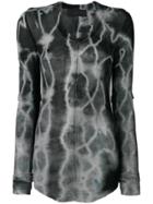 Marc Le Bihan Tie-dye Longsleeved T-shirt - Grey