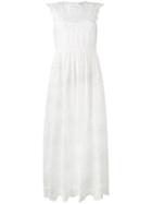 Red Valentino Embroidered Detail Dress, Women's, Size: 38, White, Cotton/polyester