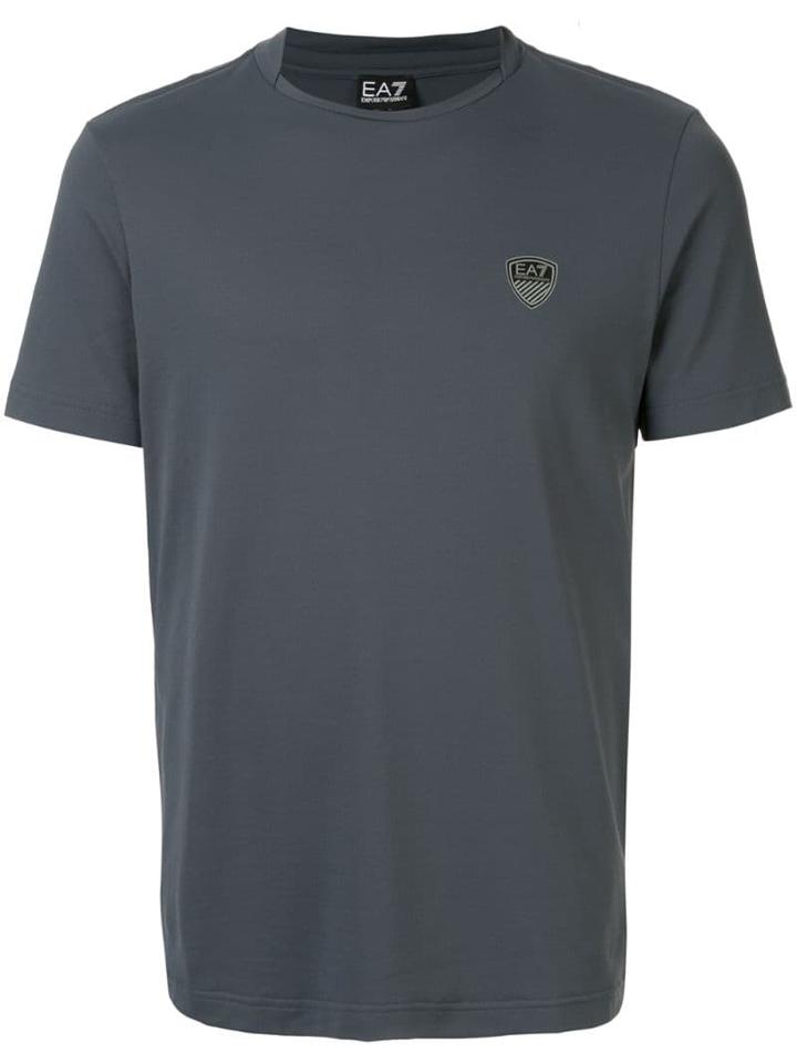 Ea7 Emporio Armani Printed '7' Logo T-shirt - Blue