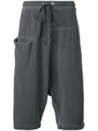 Lost & Found Rooms Drop-crotch Sweatshorts, Men's, Size: Xs, Black, Cotton