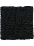 Moncler Chunky Knit Scarf - Black