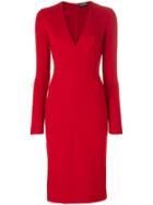 Tom Ford Fitted Midi Dress - Red