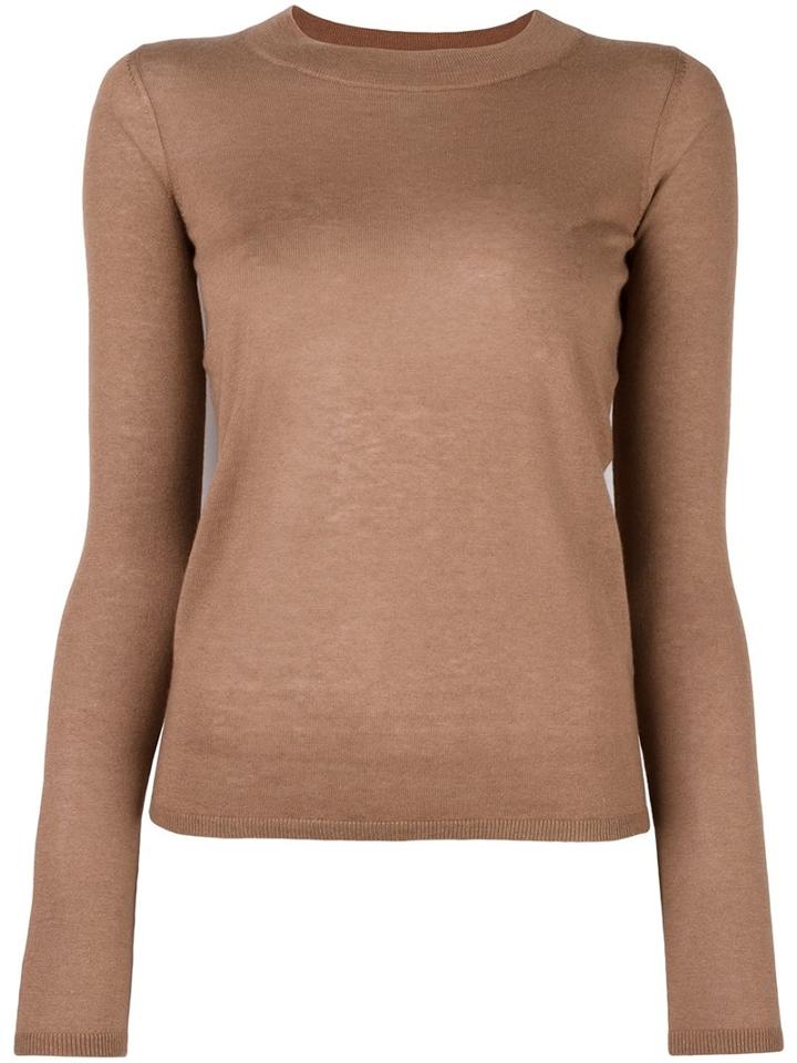 Joseph Fine Knit Jumper, Women's, Size: Medium, Brown, Silk/cashmere