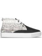 Myswear Maltby Mid-top Sneakers, Women's, Size: 41, Black, Leather/python Skin/rubber