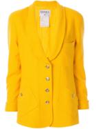 Chanel Pre-owned Shawl Lapel Jacket - Yellow