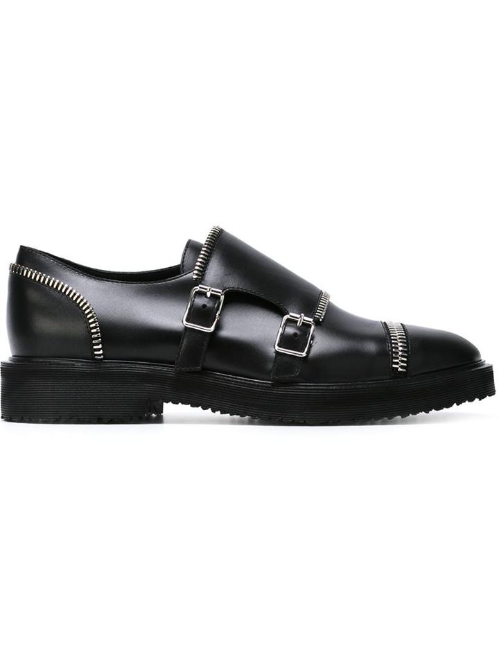 Giuseppe Zanotti Design Zip Detail Buckled Loafers