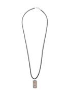 Nialaya Jewelry Cross Tag Necklace - Grey