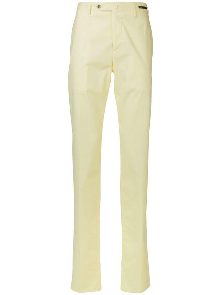 Pt01 Slim-fit Tailored Trousers - Yellow