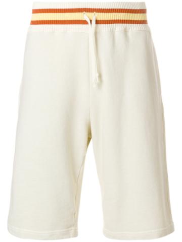 Common Wild Drawstring Knee-length Shorts - White