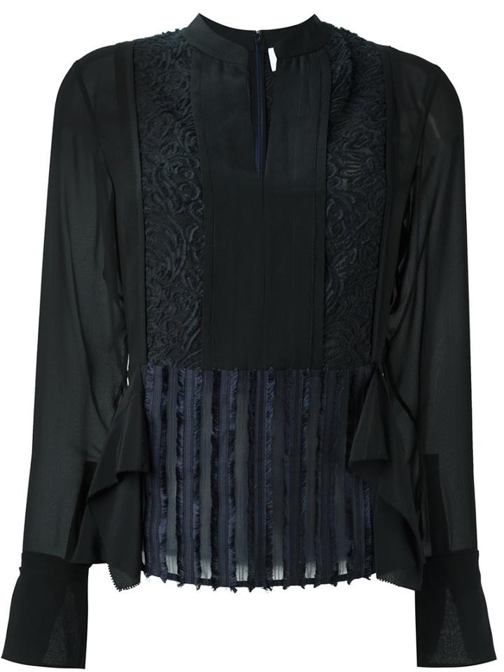 3.1 Phillip Lim Contrast Panel Blouse
