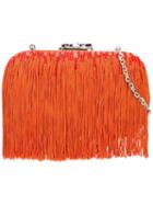 Corto Moltedo 'susan C Star' Fringed Clutch, Women's, Yellow/orange, Silk/nappa Leather