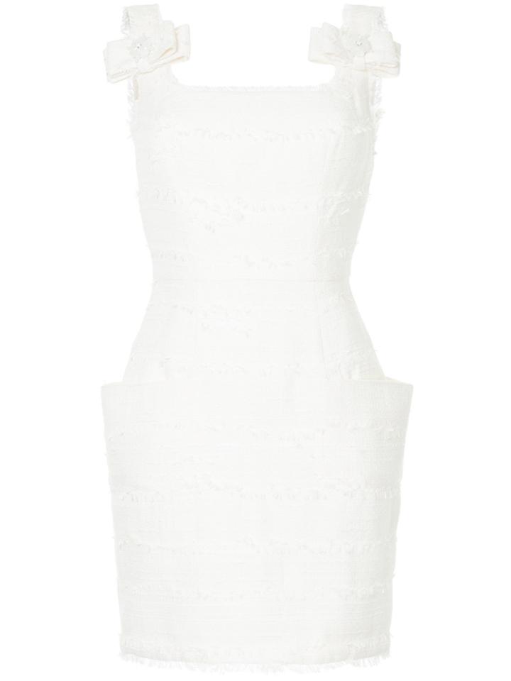 Isabel Sanchis Embroidered Fitted Dress - White
