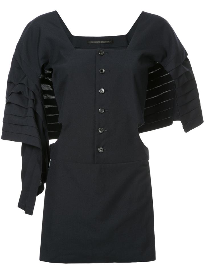 Yohji Yamamoto Vintage Square Neck Apron Shirt - Blue