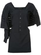 Yohji Yamamoto Vintage Square Neck Apron Shirt - Blue