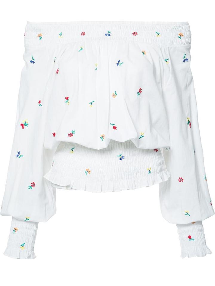 Suno Off The Shoulder Blouse, Women's, Size: 8, White, Cotton