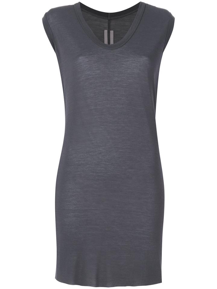 Rick Owens Forever V Neck Sleeveless Tank Top - Grey