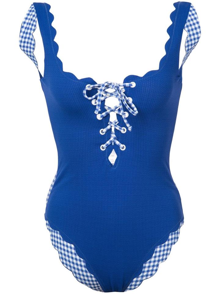 Marysia Palm Springs Lace-up One-piece - Blue