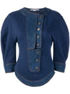 Stella Mccartney - Corset Inspired Shirt - Women - Cotton - 42, Blue, Cotton