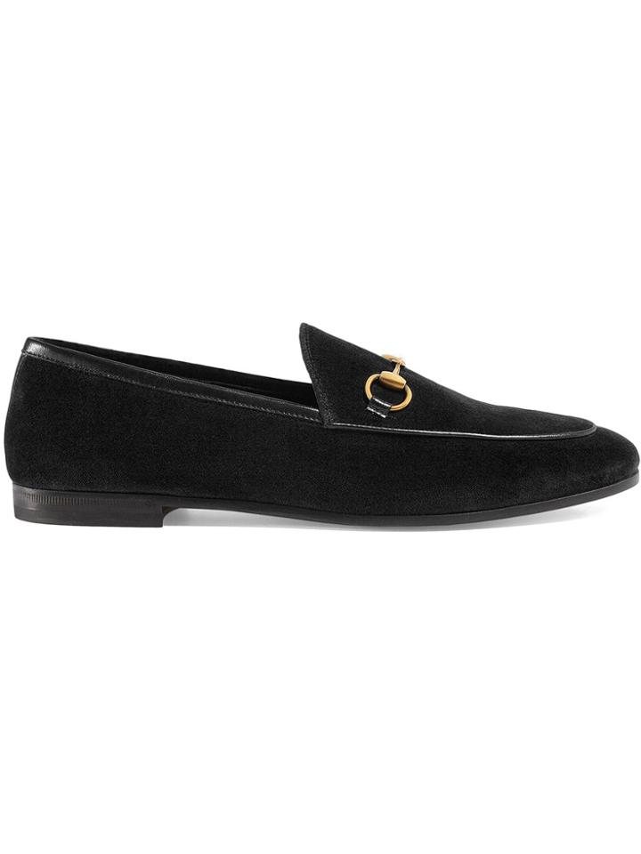 Gucci Gucci Jordaan Velvet Loafer - Black