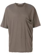 Isabel Benenato Chest Pocket T-shirt - Brown