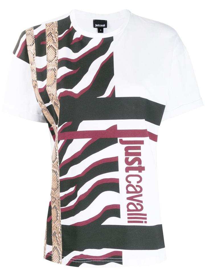 Just Cavalli Textured Print T-shirt - White