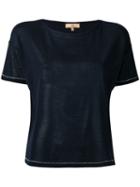 Fay - Knitted Cropped T-shirt - Women - Silk - S, Red, Silk