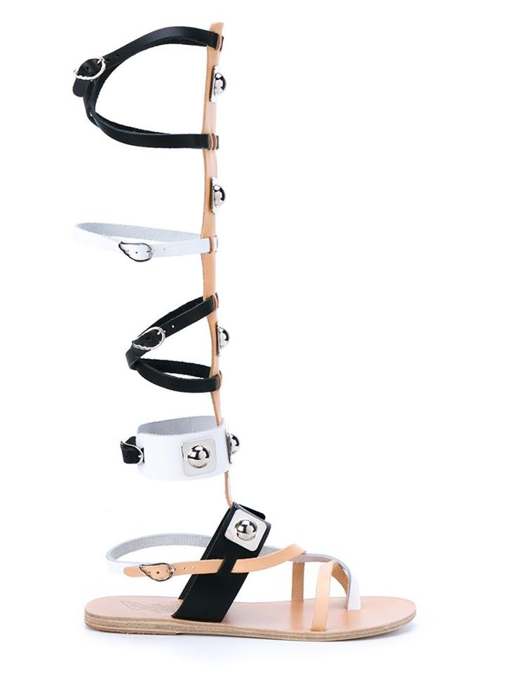 Ancient Greek Sandals X Peter Pilotto High Leather Gladiator Sandals