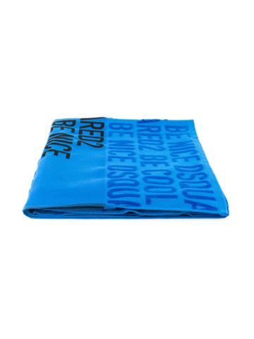 Dsquared2 Be Cool Be Nice Beach Towel - Blue