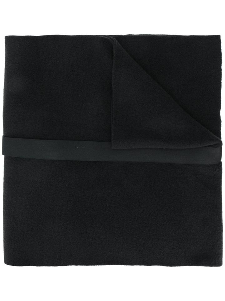 Julius Strap-detail Oversized Scarf - Black