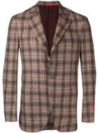 Isaia Checked Blazer - Neutrals