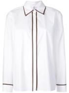 Rosie Assoulin Contrast Piped Trim Shirt - White