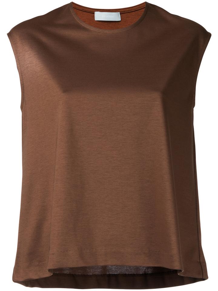 Estnation - Tank Top - Women - Cotton - 38, Brown, Cotton