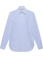 Gucci G Dot Fil Coupé Oxford Shirt - Blue
