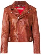 Golden Goose Deluxe Brand Worn In Biker Jacket - Brown