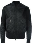 Neil Barrett Padded Bomber Jacket, Men's, Size: Large, Black, Polyamide/viscose/cotton