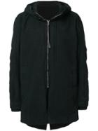 Devoa Hooded Coat - Black