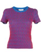 Opening Ceremony Squiggle Short Sleeve Sweater - Blue