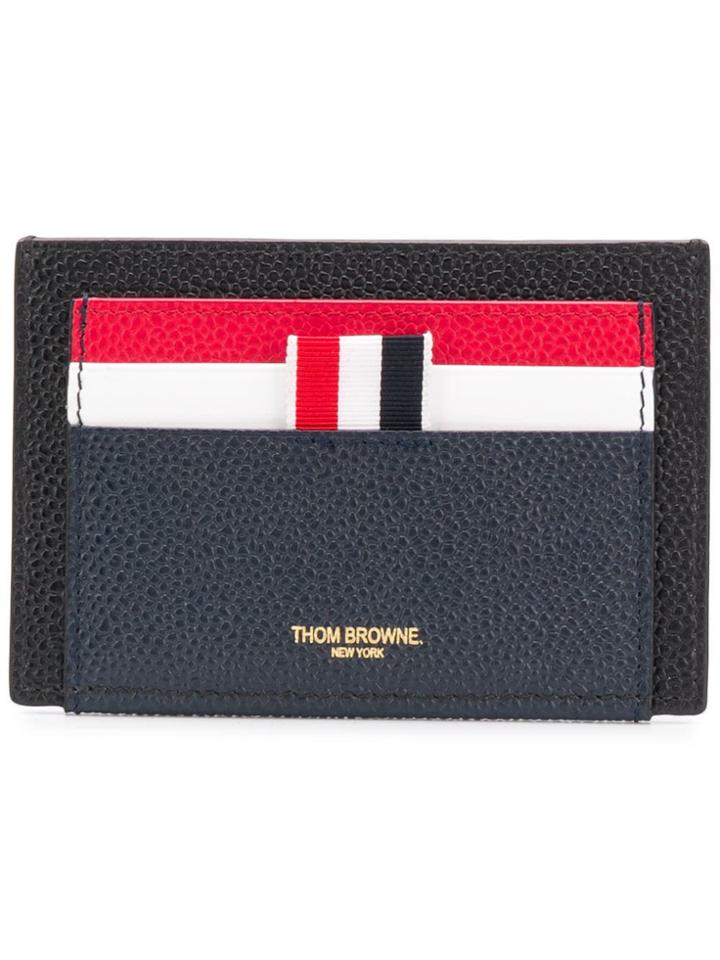 Thom Browne Black Leather Cardholder