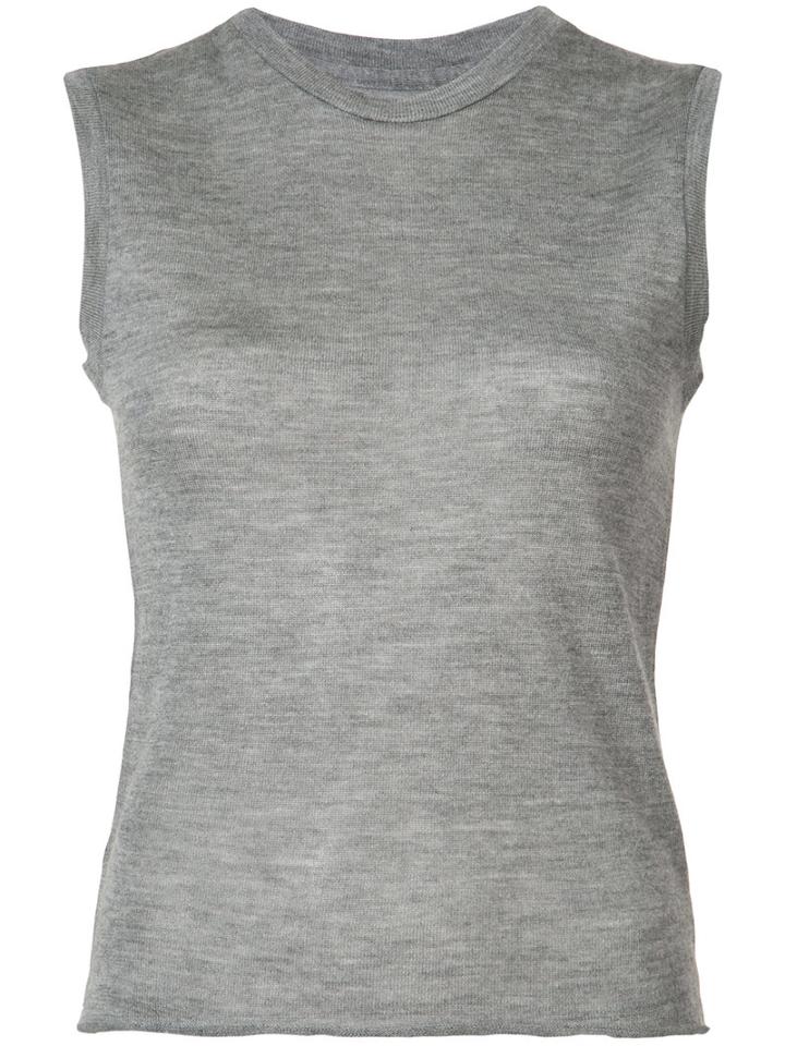 The Elder Statesman - Royal Muscle Knitted Top - Women - Silk/cashmere - Xs, Grey, Silk/cashmere