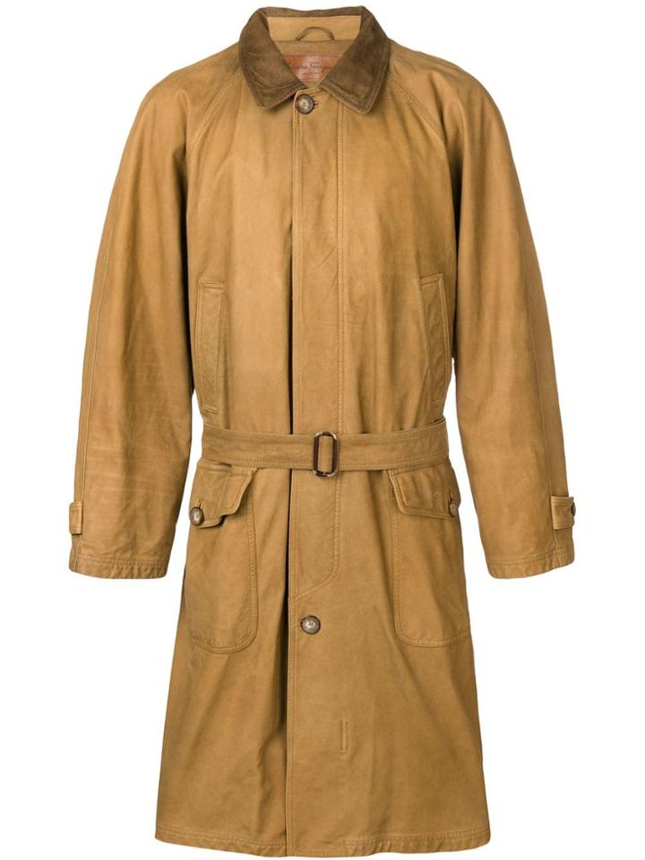 Salvatore Ferragamo Vintage Belted Midi Coat - Brown