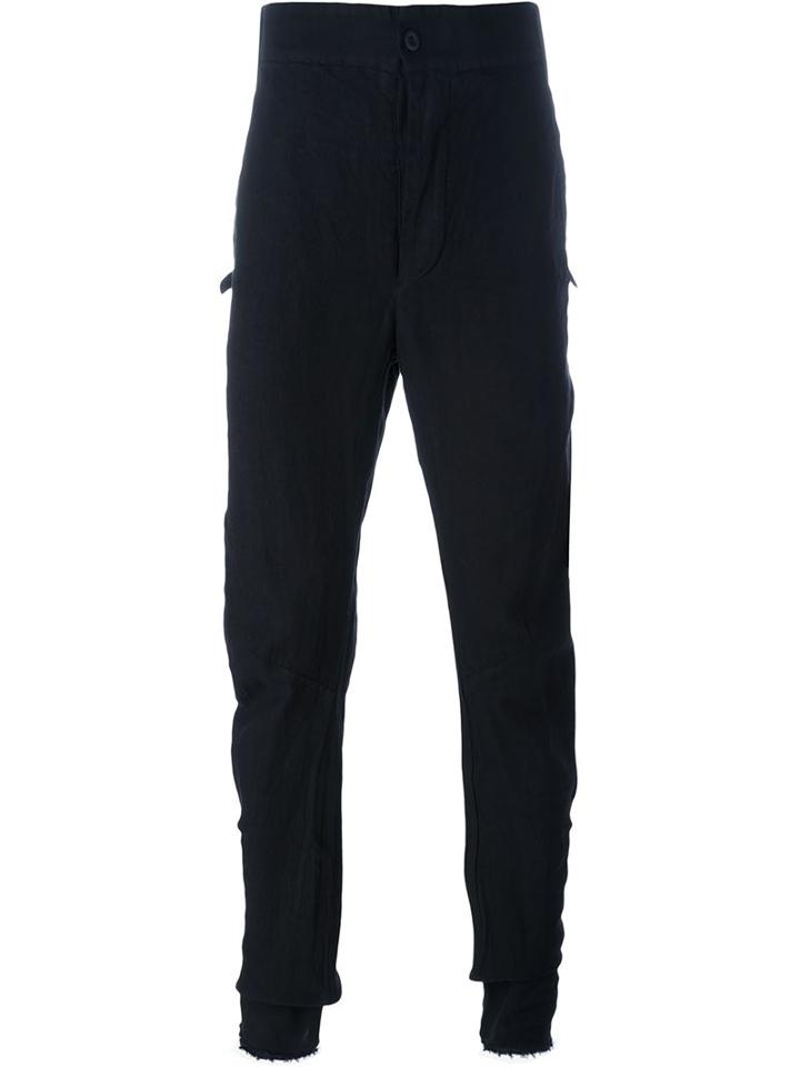 Lost & Found Rooms Curved Leg Trousers, Men's, Size: Xs, Black, Cotton/linen/flax