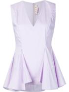 Marni Ruffle Detail Top, Women's, Size: 44, Pink/purple, Cotton