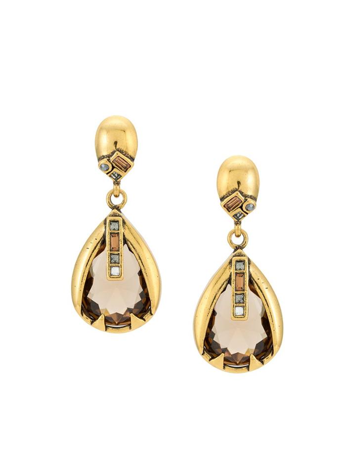Camila Klein Stone Embellished Earrings - Gold
