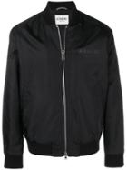 Iceberg Satin Logo Bomber Jacket - Black